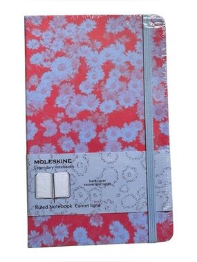 Moleskine Ruled Notebook Hard Cover Large 5x8.25 Floral Pink Sealed New